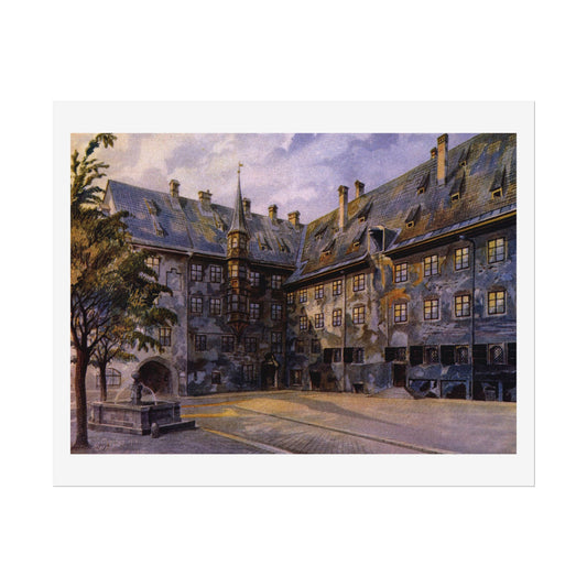 Adolf Hitler: The Courtyard of the Old Residency in Munich, 1914